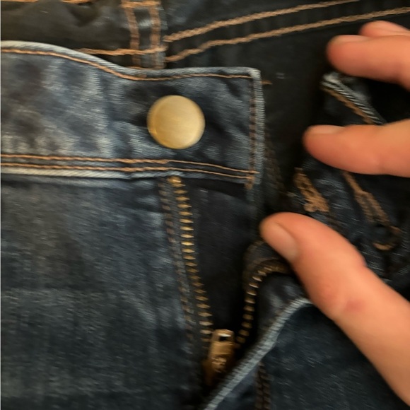 Forever 21 Size 27 Jeans Inseam 32” Blue Cotton Spandex Pocket Zip Button #STJ1 - Picture 4 of 8